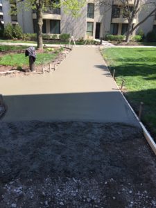 concrete sidewalk, walkway, wheaton, glen ellyn, installation