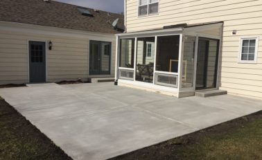 concrete patio installation, naperville, il, high standard services ltd.